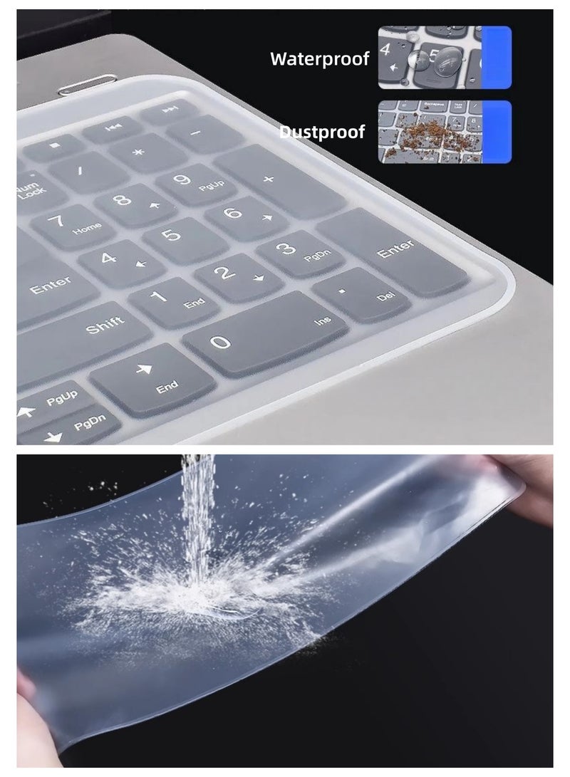 OasisLink Laptop keyboard case for 15-17 inch laptops, waterproof, dustproof, and stain-resistant (transparent) - Image 2