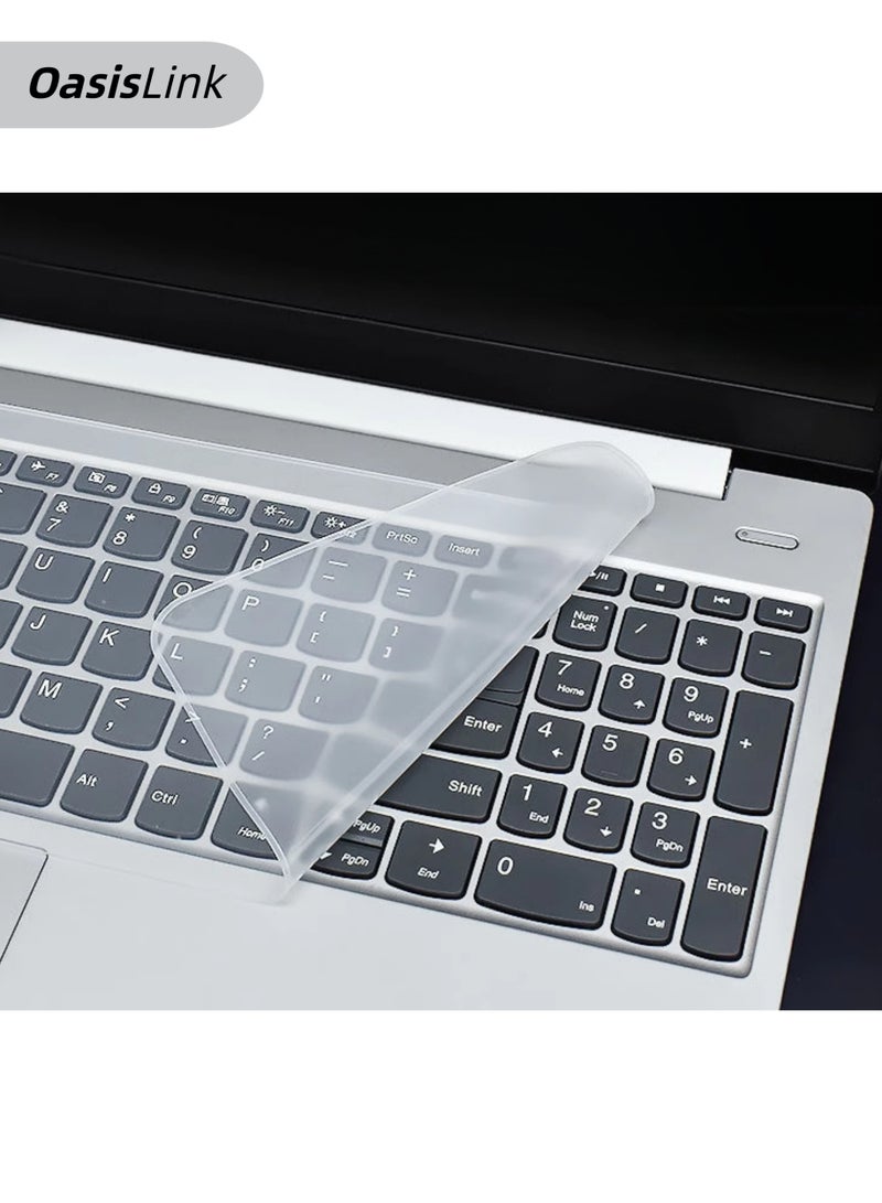 OasisLink Laptop keyboard case for 15-17 inch laptops, waterproof, dustproof, and stain-resistant (transparent) - Image 1