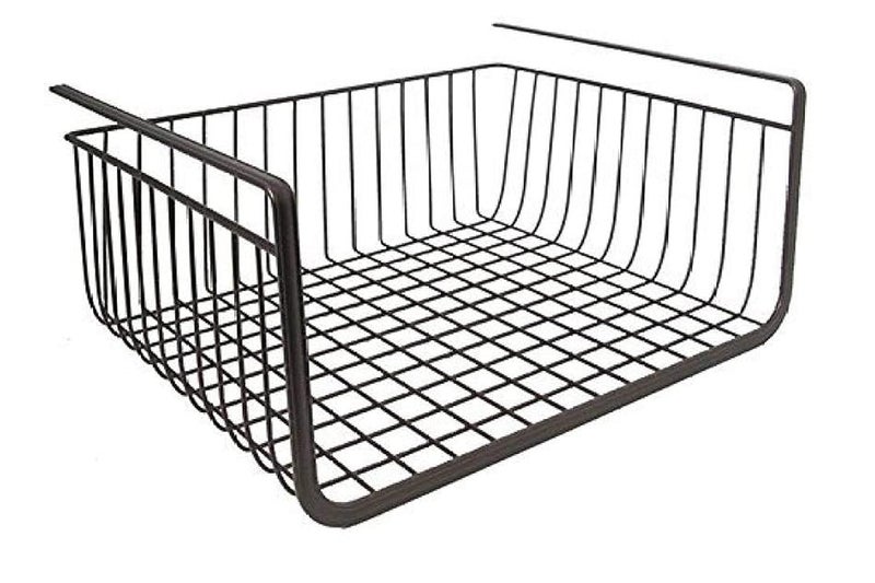 Go Hooked Go Hooked Undershelf Basket 16 Inch undershelf | large undershelf | undershelf organizer for kitchen | undershelf drawer for Maximum Storage Efficiency Kitchen and Pantry for Home and Office (Black)  - Image 1