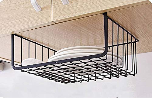 Go Hooked Go Hooked Undershelf Basket 16 Inch undershelf | large undershelf | undershelf organizer for kitchen | undershelf drawer for Maximum Storage Efficiency Kitchen and Pantry for Home and Office (Black)  - Image 5