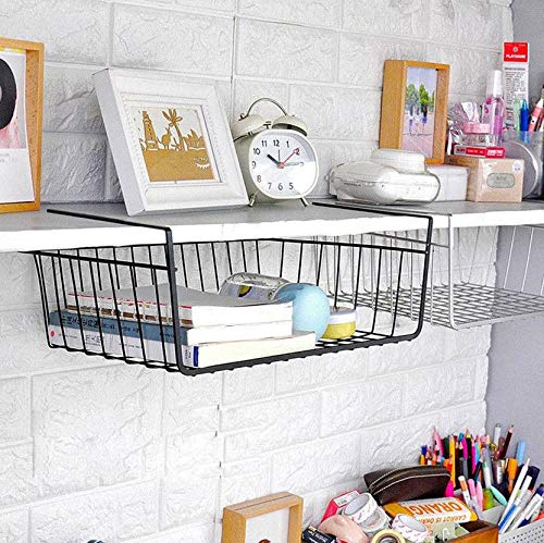 Go Hooked Go Hooked Undershelf Basket 16 Inch undershelf | large undershelf | undershelf organizer for kitchen | undershelf drawer for Maximum Storage Efficiency Kitchen and Pantry for Home and Office (Black)  - Image 3