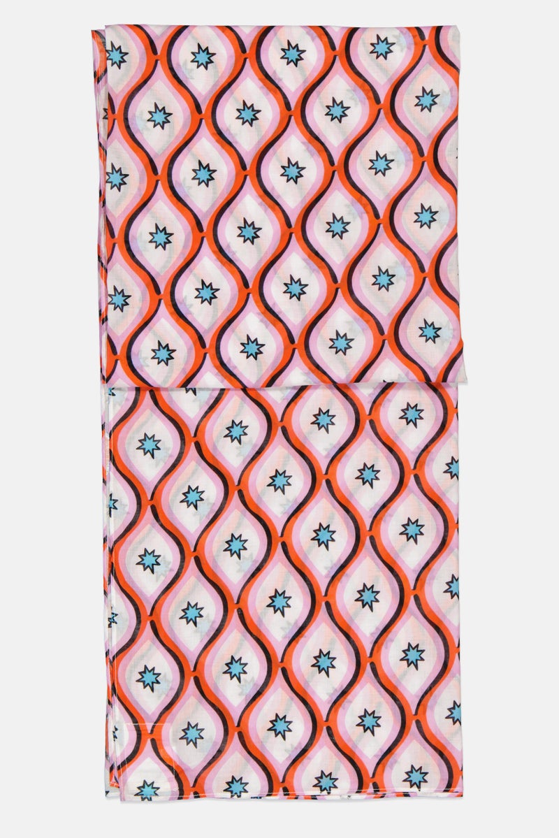 promod Women Allover Print Scarves, Multicolor - Image 2