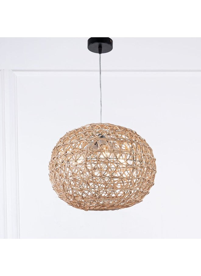 tbshomelamp Bamboo Celling Lighting Beige 50X55X1Cm  - Image 1