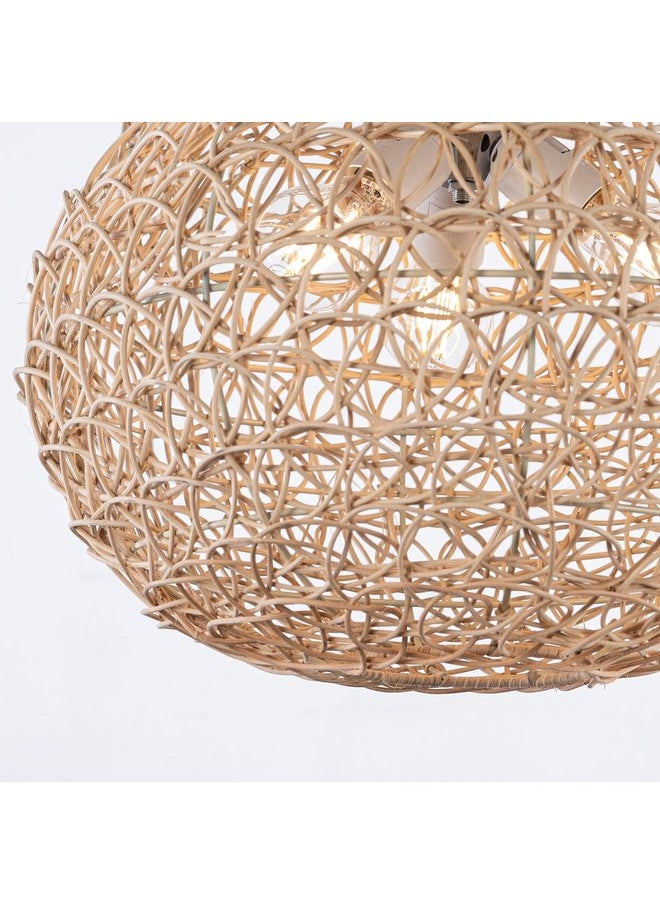tbshomelamp Bamboo Celling Lighting Beige 50X55X1Cm  - Image 2