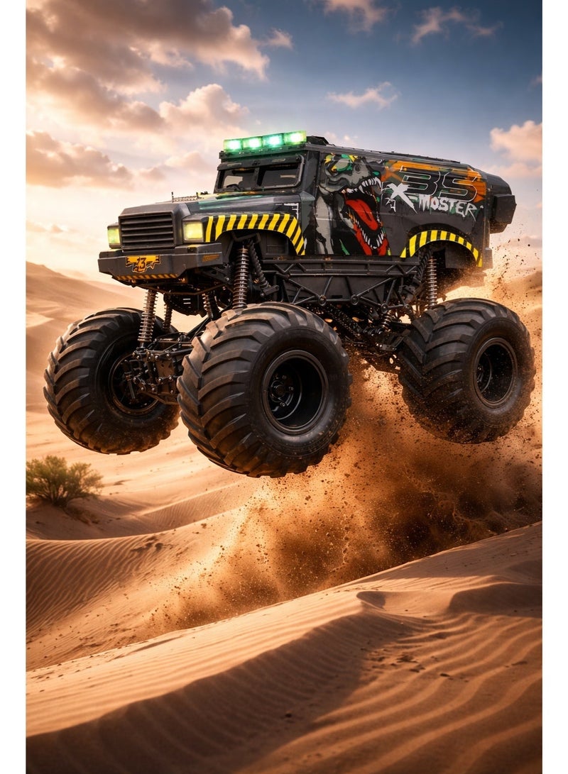 Toys RC Off-Road Monster Truck 1:8 Scale, 2.4GHz Remote Control Climbing Car with Extreme Suspension Power and Big Wheels - Image 2