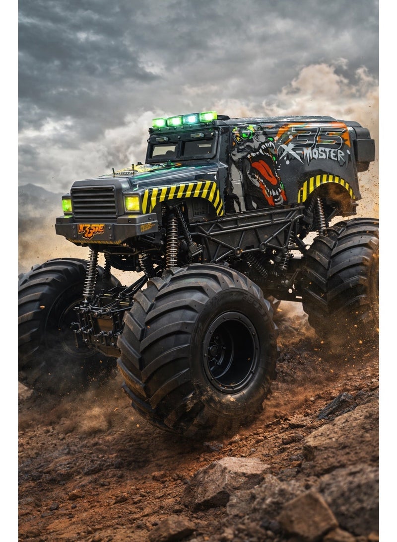 Toys RC Off-Road Monster Truck 1:8 Scale, 2.4GHz Remote Control Climbing Car with Extreme Suspension Power and Big Wheels - Image 4