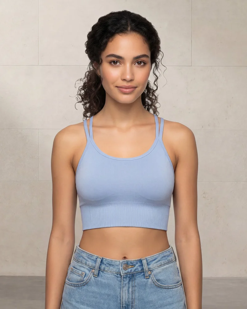 Redtag Women Mint Mid Support Sports Bra