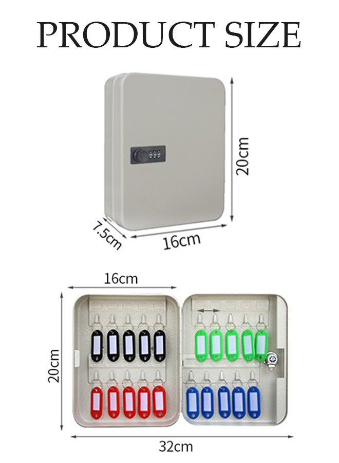 DUNISO Key Storage Lock Box, Steel Key Security Cabinet Box, Key Management Wall Mount with Key Lock, Storage Key Lock Box - Image 3