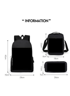 Generic Strange large capacity backpack for primary and secondary school students, shoulder bag, pencil case, backpack, men's and women's three piece set  - Image 2