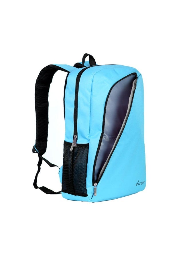 Etrain Backpack Bag Fit Up to 15.6  Made by High Quality Nylon Material with Zipper Puller. Padded Laptop Compartment with Safety Straps to avoid Sliding, with Pens and mouse Holders BLUE - Image 5