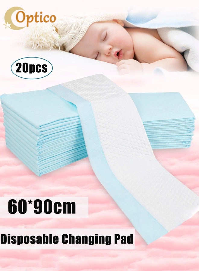 Optico Disposable Changing Pads Baby Disposable Underpads Waterproof Diaper Changing Pad Baby Disposable Underpad Incontinence Changing Pad Baby Diapers Newborn Pads Soft Breathable Waterproof Leak Proof Quick Absorb - Image 1