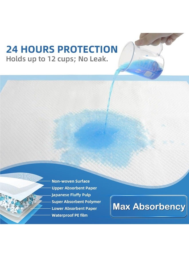 Optico Disposable Changing Pads Baby Disposable Underpads Waterproof Diaper Changing Pad Baby Disposable Underpad Incontinence Changing Pad Baby Diapers Newborn Pads Soft Breathable Waterproof Leak Proof Quick Absorb - Image 4