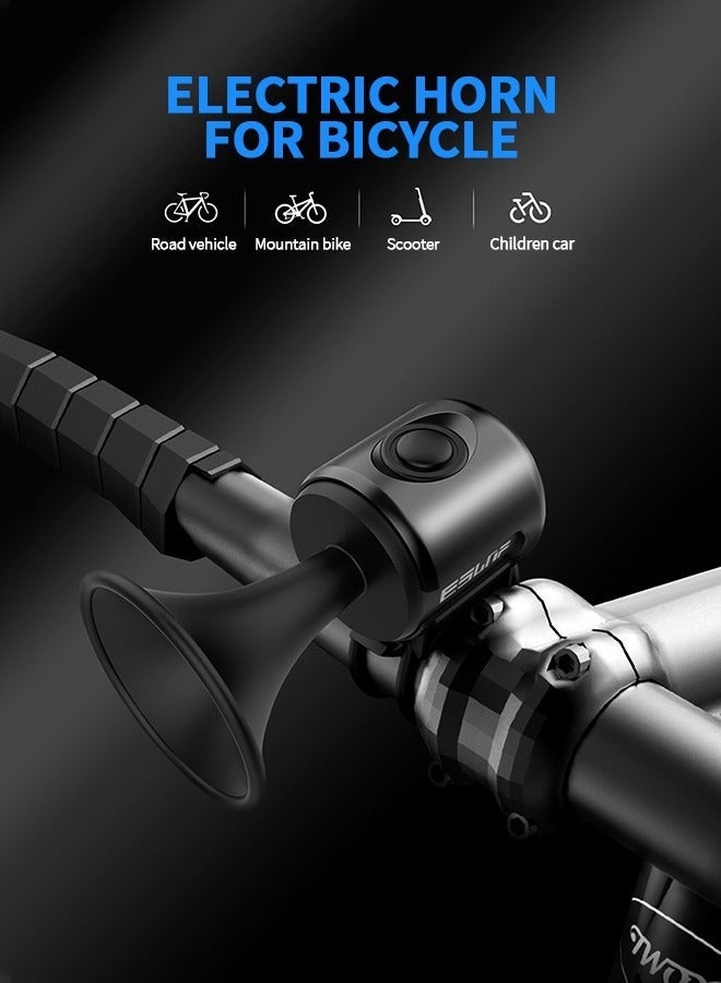 MEROCA 120dB Electric Bike Horn with Anti Theft Alarm, Small Loud Bike Bell Easy to Install, Bicycle Horn with IPX4 Waterproof/Fixed Anti-Slip Pad - Image 2