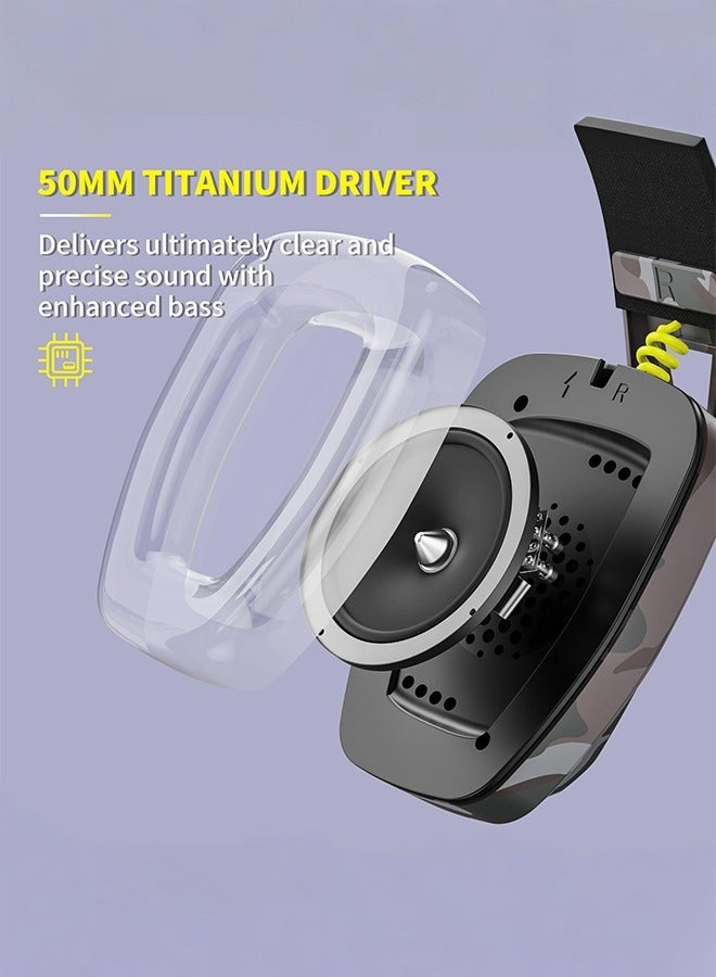 بنيون سماعة ألعاب BINNUNE BW06 بلوتوث/لاسلكية مع ميكروفون عازل للضوضاء لأجهزة PS4، PS5، الكمبيوتر الشخصي، Mac، Playstation 4 5، الكمبيوتر المحمول - Image 5