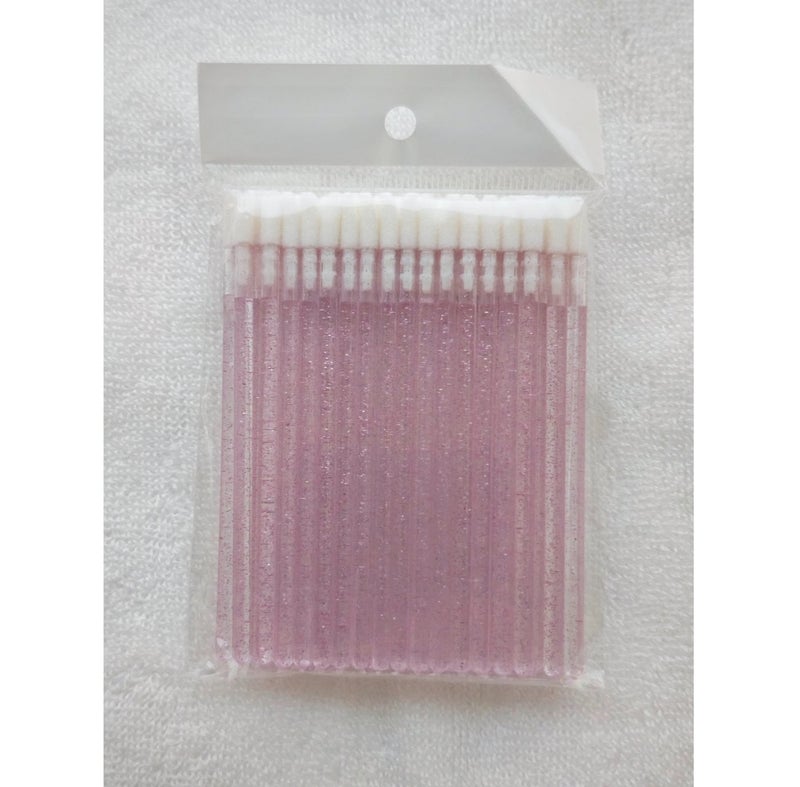 Me Now 100 Pcs Disposable Lip Brushes Set with Pink Glitter Handle, Soft Crystal Makeup Lipstick Gloss Wands Applicators, Professional Beauty Tool Kit for Makeup Extension &Cleaning - Image 5