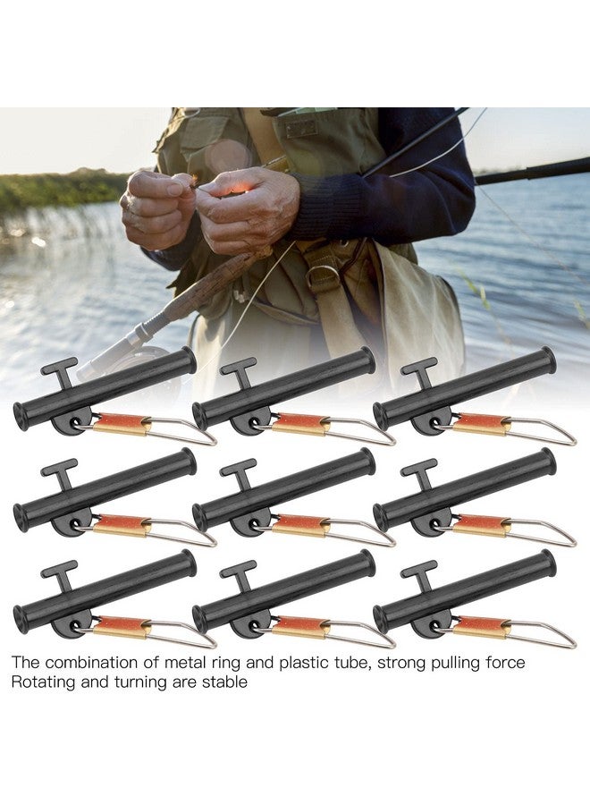 VGEBY Fishing Slider, 40 Pcs Fishing Line Sinker With Metal Snaps Abs Slider Clip For Outdoor Fishing (Black) - Image 3
