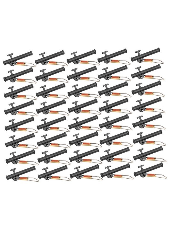 VGEBY Fishing Slider, 40 Pcs Fishing Line Sinker With Metal Snaps Abs Slider Clip For Outdoor Fishing (Black) - Image 5