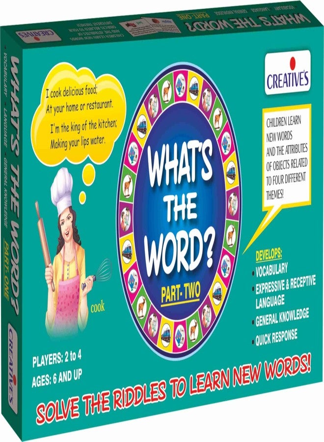 Creative's What's The Word Part - 2 | Educational Vocabulary Learning & Family Board Game | Learning New Words | General Knowledge | Gift Pack for 6 & Up Kids - Image 1