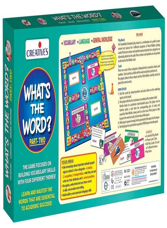 Creative's What's The Word Part - 2 | Educational Vocabulary Learning & Family Board Game | Learning New Words | General Knowledge | Gift Pack for 6 & Up Kids - Image 3
