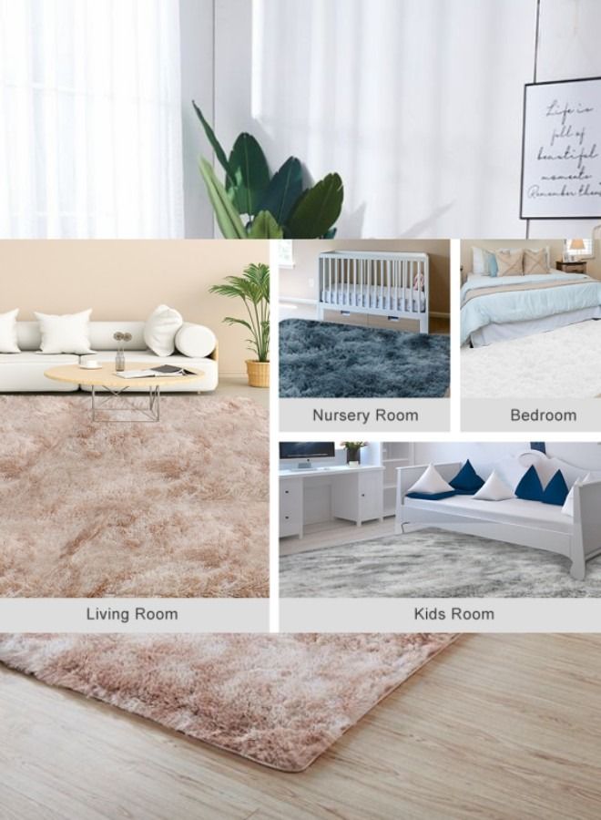 Soft Rugs Living Room Soft Area Rug Tie-Dyed Indoor Fluffy Non-Slip Rugs Large Area Living Room Bedroom Decorative Rugs Ultra Soft Indoor Modern Area Rugs Fluffy Living Room Carpets  - Image 5
