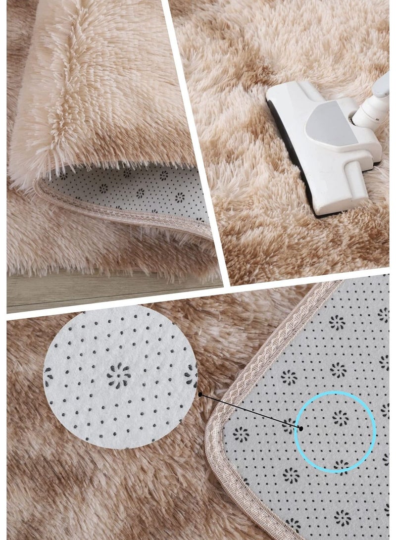 Soft Rugs Living Room Soft Area Rug Tie-Dyed Indoor Fluffy Non-Slip Rugs Large Area Living Room Bedroom Decorative Rugs Ultra Soft Indoor Modern Area Rugs Fluffy Living Room Carpets  - Image 4