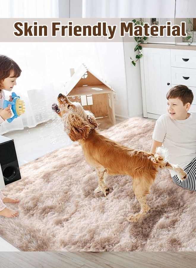 Soft Rugs Living Room Soft Area Rug Tie-Dyed Indoor Fluffy Non-Slip Rugs Large Area Living Room Bedroom Decorative Rugs Ultra Soft Indoor Modern Area Rugs Fluffy Living Room Carpets  - Image 2