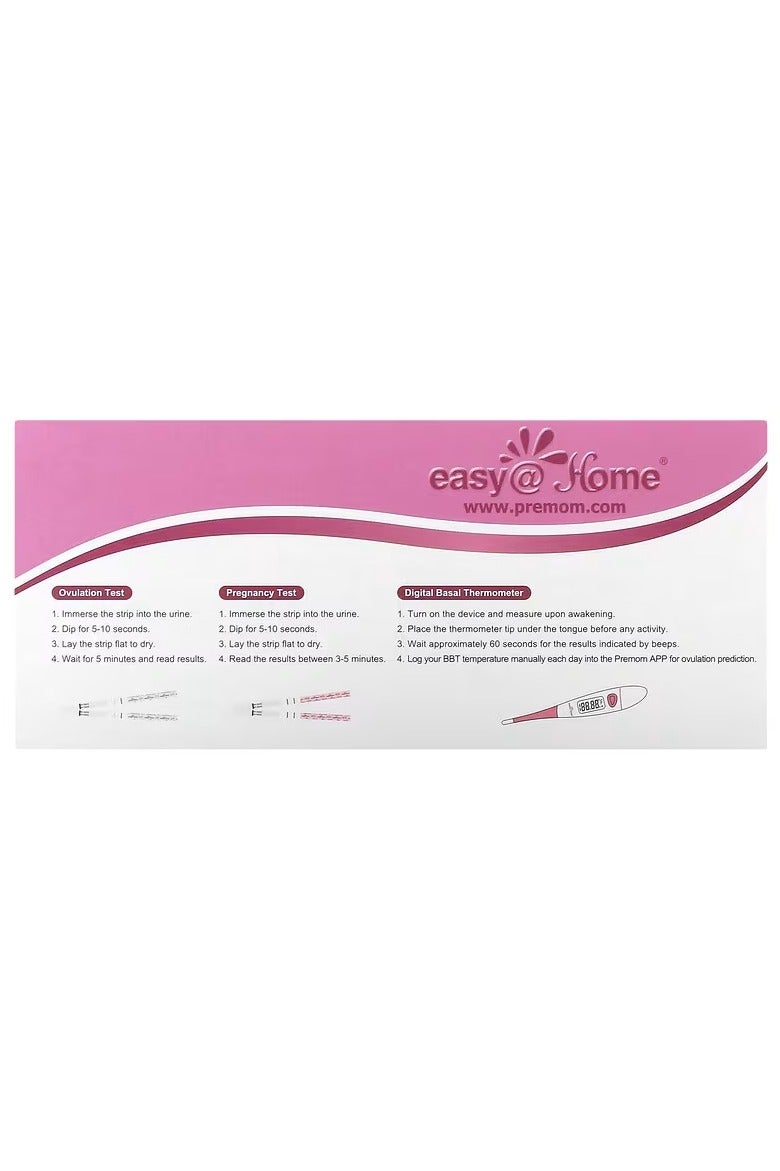 إيزي هوم مجموعة اختبار الخصوبة ، 50 اختبار تبويض ، 20 اختبار حمل ، مقياس حرارة أساسي واحد - Image 2
