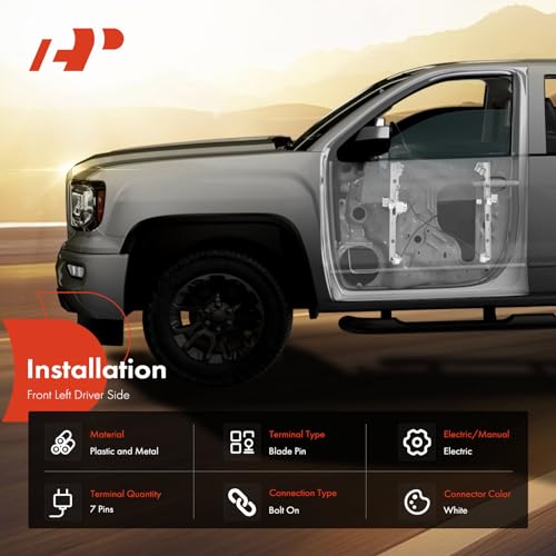 A-Premium Electric Power Window Regulator with Motor Compatible with Chevrolet Colorado & GMC Canyon, 2015-2020, Pickup, Front Left Driver Side - Image 3