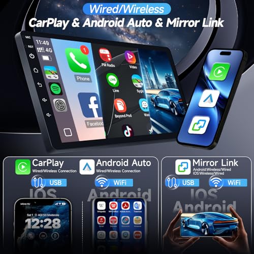Naifay Android 12 Car Stereo for Honda Civic 2013-2017, 9inch IPS Touch Screen for Civic Head Unit, Carplay/Android Auto/Bluetooth/GPS/WiFi/Backup Camera/SWC+MIC(Fit Large Screen Non Knob) - Image 3