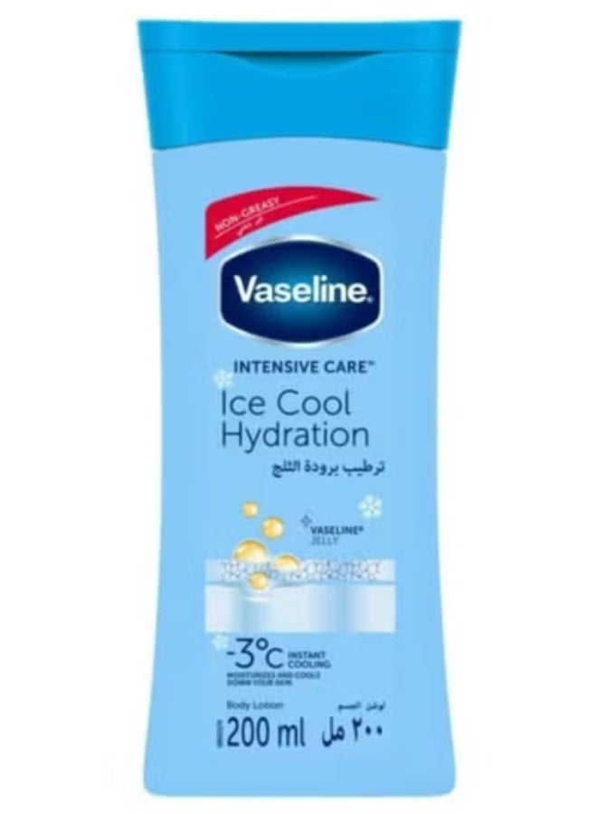 Vaseline Intensive Care Ice Cool Hydration Lotion, 200 ml PLUS Vaseline Intensive Care Cocoa Radiant Body Gel Oil 120Ml - Image 3