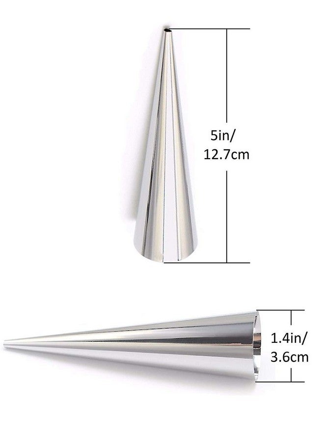 FantasyDay Non-stick Cream Horn Molds Stainless Steel, FantasyDay 5 inch Large Size Cannoli Tubes Kit Pack of 30 Baking Cones Pastry Roll Horn Croissant Mold - Christmas Anniversary Free Standing Cone Shape - Image 5
