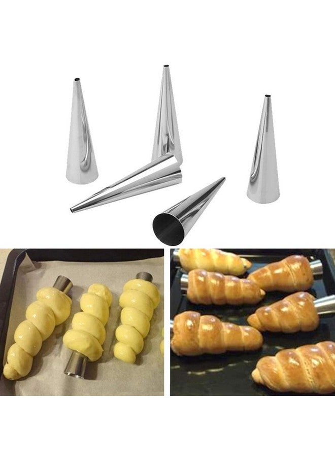 FantasyDay Non-stick Cream Horn Molds Stainless Steel, FantasyDay 5 inch Large Size Cannoli Tubes Kit Pack of 30 Baking Cones Pastry Roll Horn Croissant Mold - Christmas Anniversary Free Standing Cone Shape - Image 3