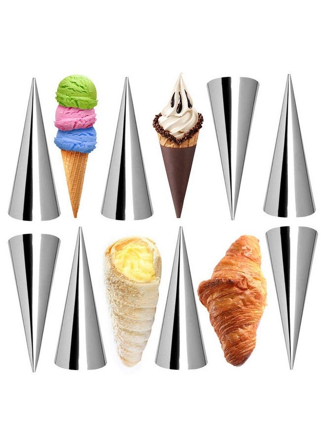 FantasyDay Non-stick Cream Horn Molds Stainless Steel, FantasyDay 5 inch Large Size Cannoli Tubes Kit Pack of 30 Baking Cones Pastry Roll Horn Croissant Mold - Christmas Anniversary Free Standing Cone Shape - Image 2