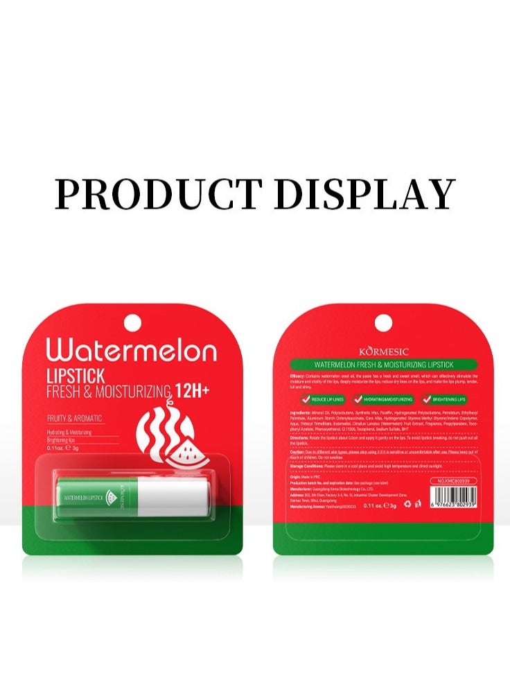 Kormesic 2pcs Watermelon Fresh Lip Balm 3g - Refreshing & Moisturizing - Image 3