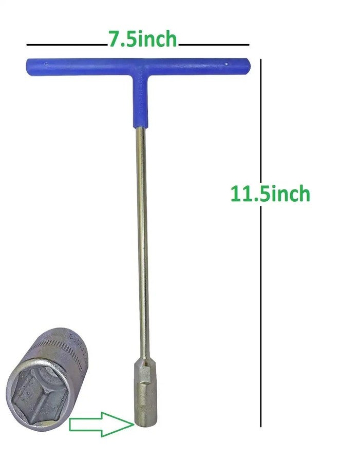 H9 Hex T - Type Handle Spanner Socket Wrench Deep Reach Nut Driver for Automobiles/Bike/Car Repair goti Tools Kit (1, (Hex 8, 10, 12, & 14 mm, 1)) - Image 3