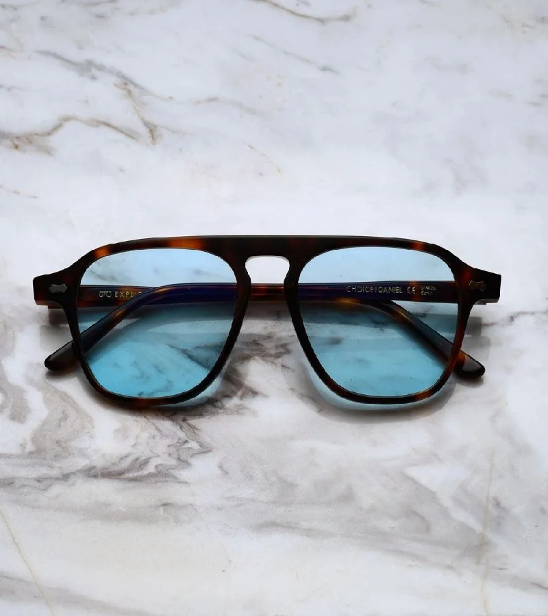 Explicit Poets Explicit Poets Unisex Daniel Tortoise-Blue Stylish Sunglasses, A11EP6