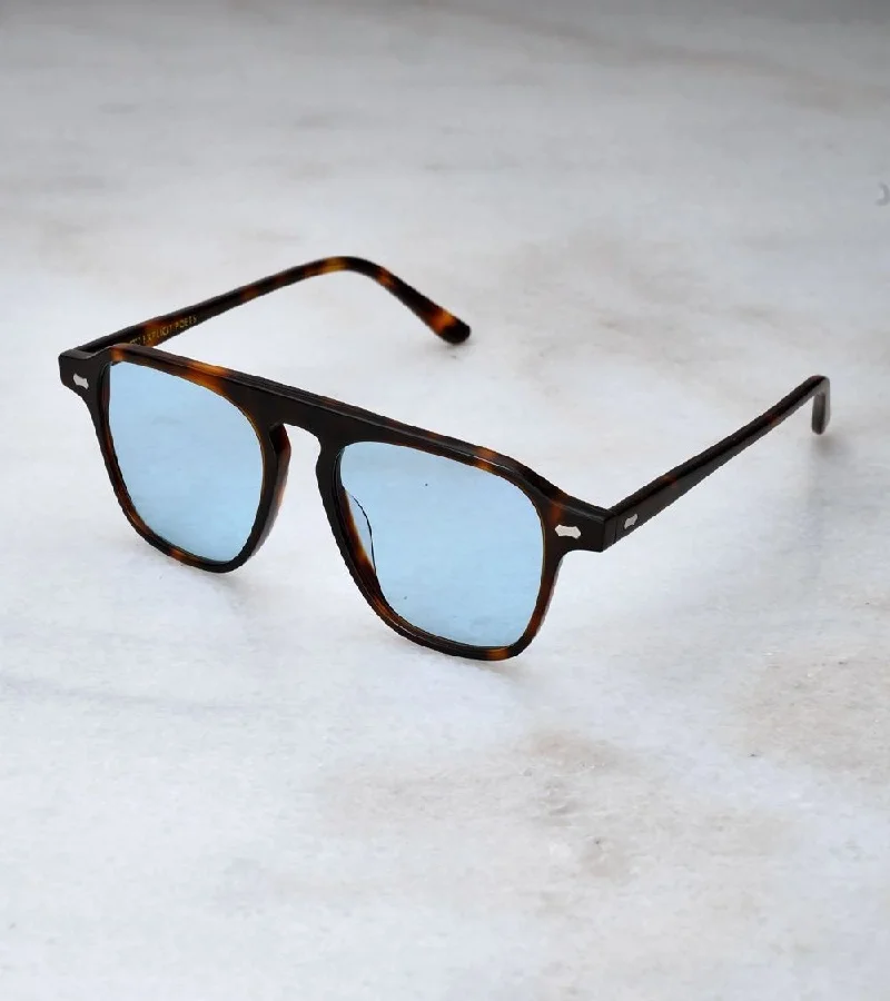 Explicit Poets Explicit Poets Unisex Daniel Tortoise-Blue Stylish Sunglasses, A11EP6