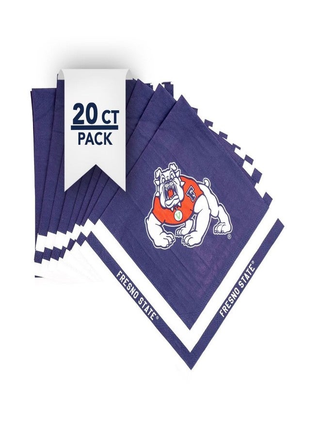 Desert Cactus Fresno State Disposable Napkins California State University Bulldogs Cal State 20 Count 2 Ply 13 inch Square Party Celebration (Design A) - Image 1