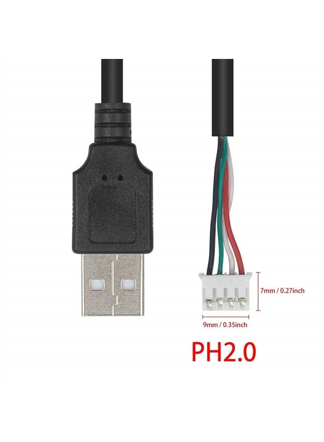 Duttek USB to PH2.0 Cable, PH2.0 Female to USB 2.0 Male to 4 pin Data Cable 30cm/12 Inch - Image 3