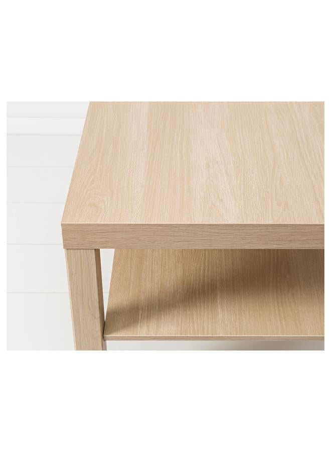 Zaboon Coffee table, white stained oak effect, 90x55 cm - Image 4