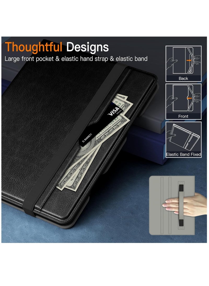 جي تيك حافظة لجهاز Ipad Mini 6 مقاس 8.3 بوصة موديل 2021 من الجيل السادس من جلد البولي يوريثان، غطاء حماية للكمبيوتر اللوحي مع حامل قلم رصاص وجيب متعدد الزوايا باللون الأسود - Image 5