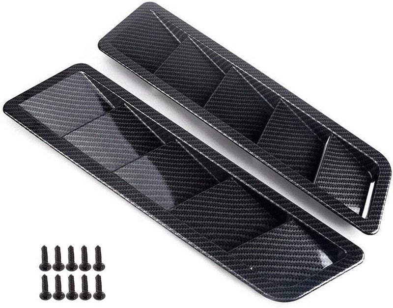 WENJTP Auto Hoods Vents Bonnet Cover Hood Scoop for Cars Cold Air Flow Intake Fitment Louvers Cooling Intakes Intake Vent Cover (Carbon Fiber) - Image 1