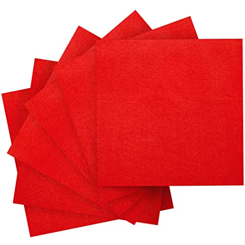 IOOLEEM Red Felt Squares, 108pcs 4"x4" (10 cm x 10 cm) Pre-Cut Craft Felt Fabric Sheets for Sewing and Patchwork - Image 1