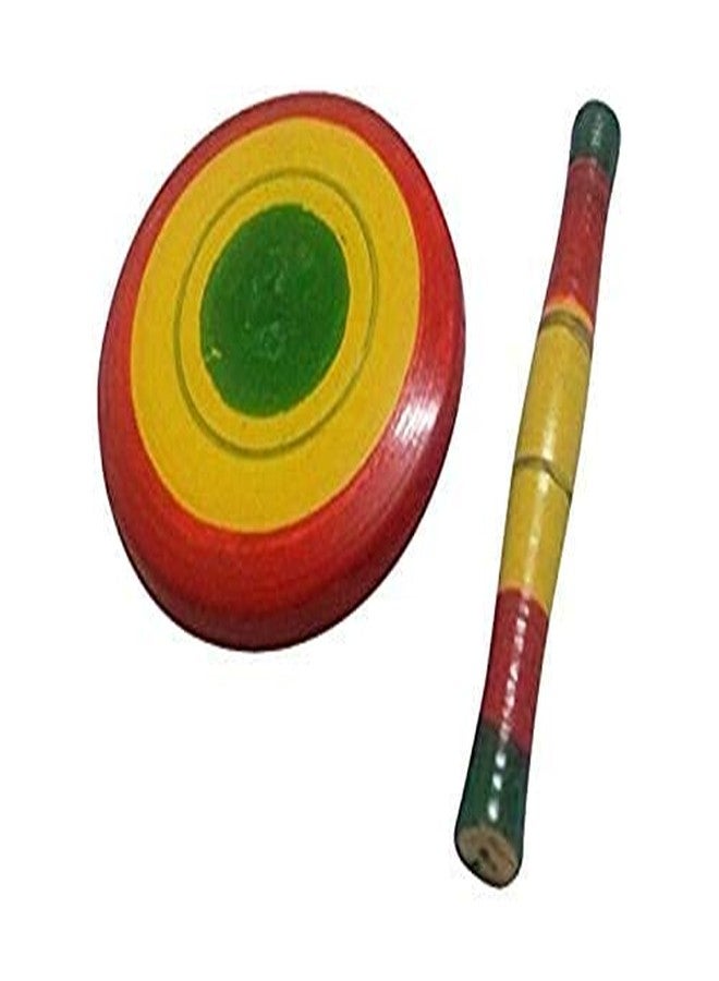 Neotea Wooden Handmade Wooden Kids chapati Maker Chakla Belan | Child-Sized Kitchen Utensils for Pretend Cooking - Mini Chakla Belan Toy, Non-Toxic Pack of 1 (Color May Vary ) - Image 1