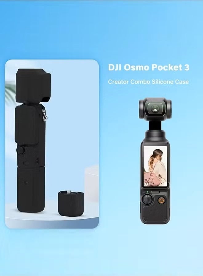 DJI OSMO Pocket 3 Accessory Kit, Silicone Protective Case Cover, Tempered Glass Screen Protector, Lens Protector - Image 5