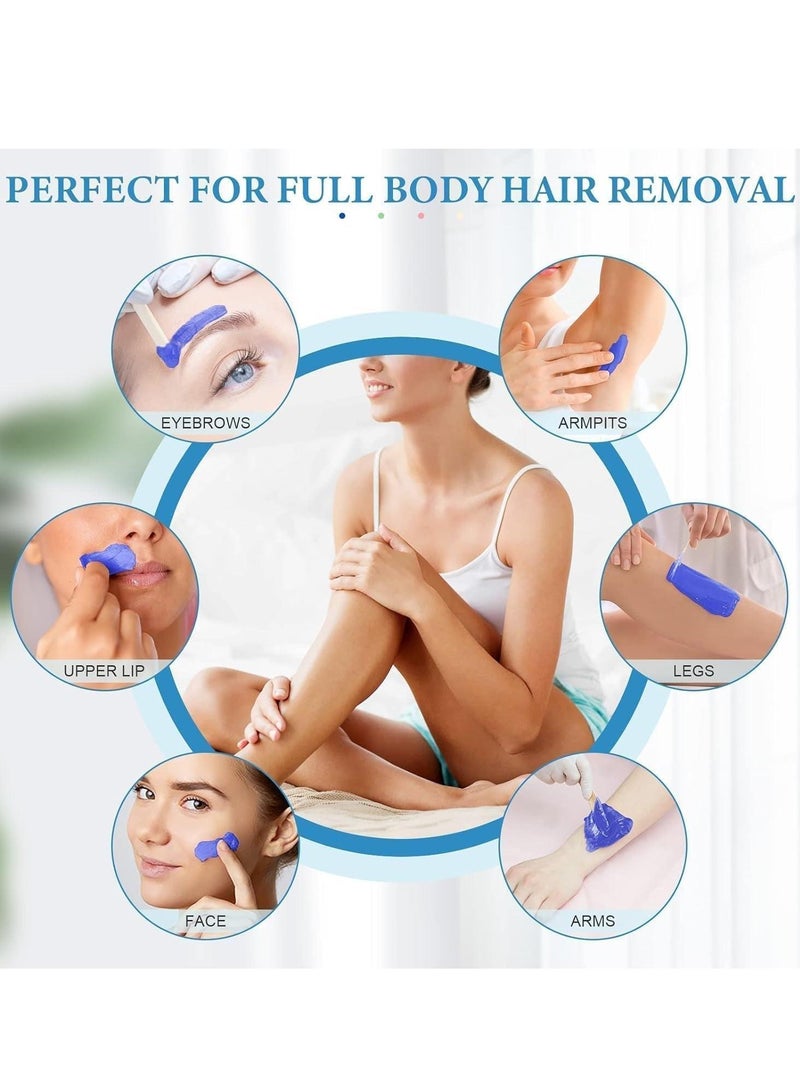جوي وورلد جهاز تسخين الشمع، طقم شمع صغير لإزالة الشعر، طقم شمع صلب محمول مع خرز شمع صلب سعة 14 أونصة، ماكينة شمع احترافية لجميع أنواع الشعر، شمع الساقين والوجه والإبطين - Image 4