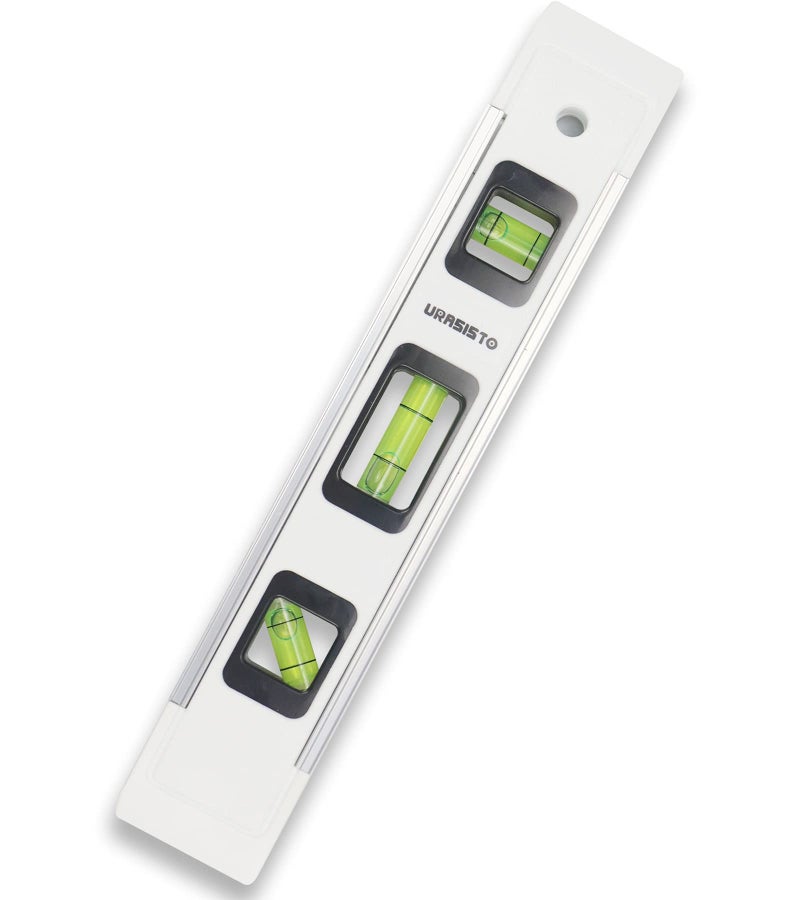 URASISTO 9 Inch Magnetic Box Level Torpedo Level with 4590180 Bubbles Small Measuring Tool