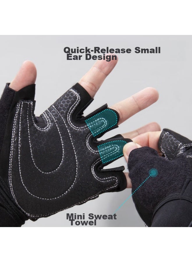 Lac Fitness Gloves For Men, Pull-up Bar, Non-slip, Bicycle, Mountain Climbing, Training, Cycling, Half-finger, Callus-resistant, Size L - Image 2