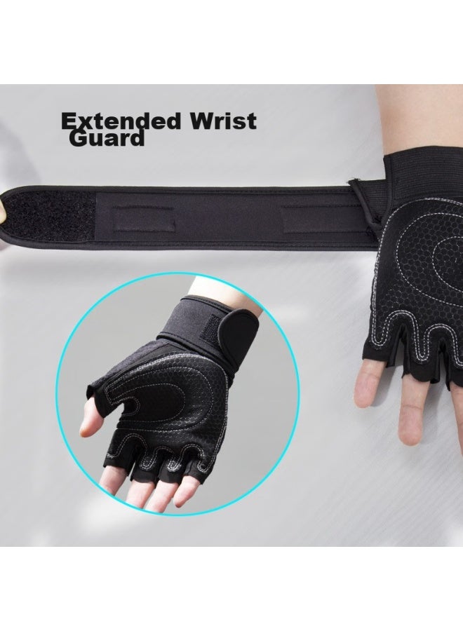 Lac Fitness Gloves For Men, Pull-up Bar, Non-slip, Bicycle, Mountain Climbing, Training, Cycling, Half-finger, Callus-resistant, Size L - Image 4