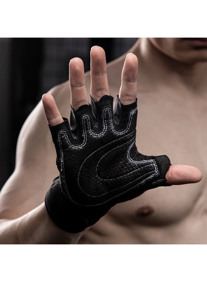 Lac Fitness Gloves For Men, Pull-up Bar, Non-slip, Bicycle, Mountain Climbing, Training, Cycling, Half-finger, Callus-resistant, Size L - Image 5